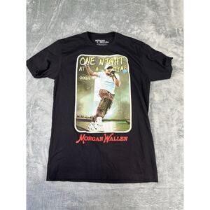 Men’s Black Morgan Wallen “One Night at a Time” Tour Tee Size M – Excellent